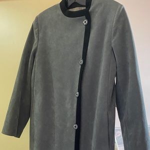 Vintage Olympic Trench Suede Jacket